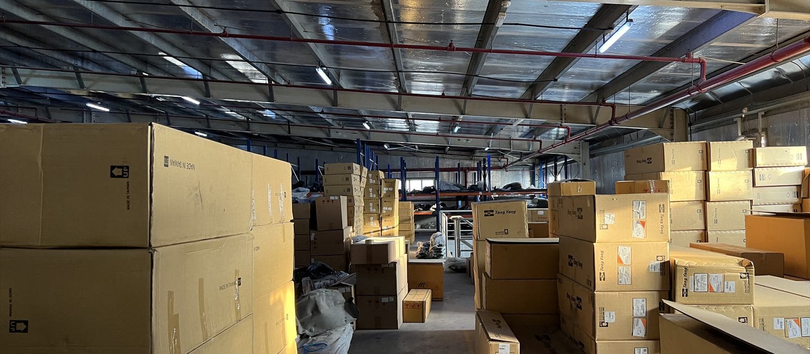 Speedway warehouse inventory aisles